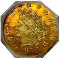  1/2 доллара 1852-1881 годов, Большая голова индейца (восьмиугольная), фото 1 