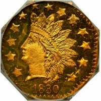  1/2 доллара 1852-1881 годов, Голова индейца (восьмиугольная), фото 1 