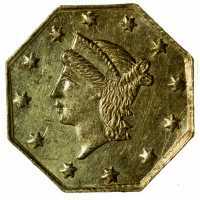  1/4 доллара 1855-1870 годов, Свобода (восьмиугольная), фото 1 