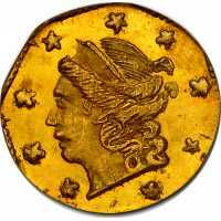  1/4 доллара 1871 года, Свобода (восьмиугольная), фото 1 