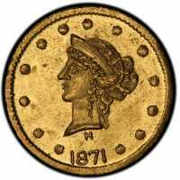  1/4 доллара 1871 года, Свобода (круглая), фото 1 