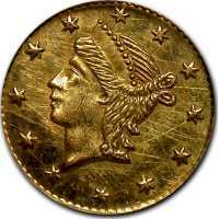  1/4 доллара 1853 года, Круглая Свобода, фото 1 