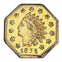  1 доллар 1875-1876 годов, Голова индейца (восьмиугольная), фото 1 