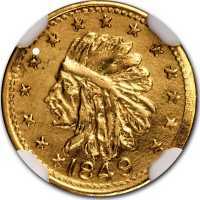  1 доллар 1849 года, Индийский доллар, фото 1 