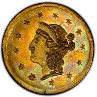  1/2 доллара 1870 года, Свобода (круглая), фото 1 