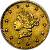  1/2 доллара 1852 года, Свобода (круглая), фото 1 
