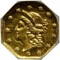  1 доллар 1800-1899 годов, Свобода (восьмиугольная), фото 1 