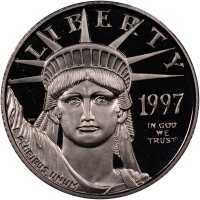  10 долларов 1997-2008 годов, Американский платиновый орел, фото 1 