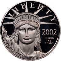  10 долларов 2002 года, Американский платиновый орел - Северо-западные районы, фото 1 