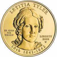  10 долларов 2009 года, Первые леди - Летиция Тайлер (1841-1842), фото 1 