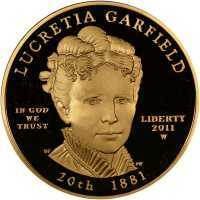  10 долларов 2011 года, Первые леди - Лукреция Гарфилд (1881), фото 1 