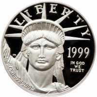  100 долларов 1999 года, Американский платиновый орел - Водно-болотные угодья, фото 1 