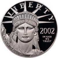  100 долларов 2002 года, Американский платиновый орел - Северо-западные районы, фото 1 