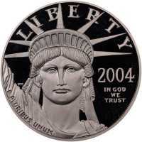  100 долларов 2004 года, Американский платиновый орел - Скульптура "Америка", фото 1 