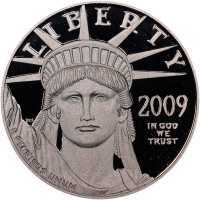  100 долларов 2009 года, Американский платиновый орел - Совершенный союз, фото 1 