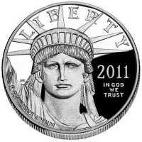  100 долларов 2011 года, Американский платиновый орел - Внутреннее спокойствие, фото 1 