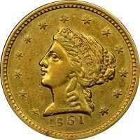  2 1/2 доллара 1861 года, Грубер и компания, фото 1 