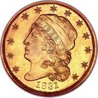  2 1/2 доллара 1829-1834 годов, Свобода в колпаке, фото 1 