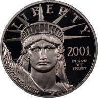  25 долларов 2001 года, Американский платиновый орел - Юго-западные районы, фото 1 