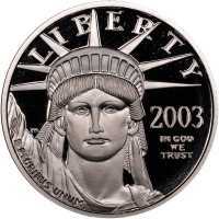  25 долларов 2003 года, Американский платиновый орел - Флаг, фото 1 