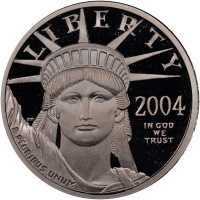  25 долларов 2004 года, Американский платиновый орел - Скульптура "Америка", фото 1 