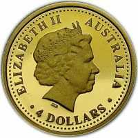 4 доллара 2005 года, Австралийский золотой самородок, фото 1 