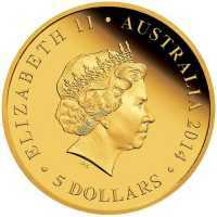  5 долларов 2014 года, 25 лет Австралийскому кенгуру, фото 1 