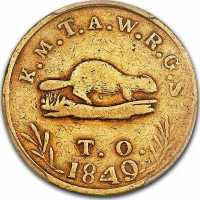  5 долларов 1849 года, Территория штата Орегон, фото 1 
