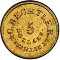  5 долларов 1800-1899 годов, Кристофер Бехтлер (Джорджия), фото 1 