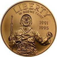 5 долларов 1993 года, 50 лет победе во Второй Мировой войне, фото 1 