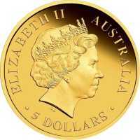  5 долларов 2009 года, Австралийский журавль, фото 1 