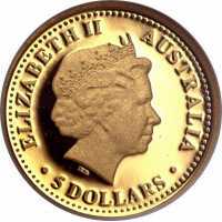  5 долларов 2008 года, Королевская коричневая змея, фото 1 