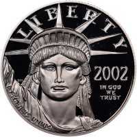  50 долларов 2002 года, Американский платиновый орел - Северо-западные районы, фото 1 