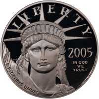  50 долларов 2005 года, Американский платиновый орел - Орел с рогом изобилия, фото 1 