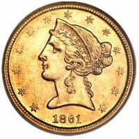  5 долларов 1839-1866 годов, Свобода, фото 1 