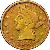  5 долларов 1849 года, Моффат и компания, фото 1 