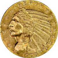  5 долларов 1908-1929 годов, Голова индейца, фото 1 