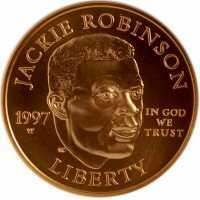  5 долларов 1997 года, Джеки Робинсон, фото 1 