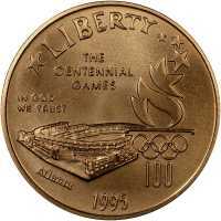  5 долларов 1995 года, XXVI летние Олимпийские Игры, Атланта 1996 - Стадион, фото 1 