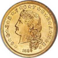  4 доллара 1880 года, Стелла (распущенные волосы), фото 1 