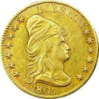  5 долларов 1795-1807 годов, Колпачок Свободы, фото 1 