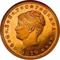  4 доллара 1879 года, Стелла (заплетенные волосы), фото 1 