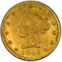  10 долларов 1849 года, Моффат и компания, фото 1 