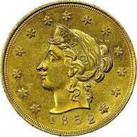  10 долларов 1852 года, Васс, Молитор и компания, фото 1 