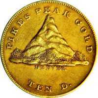  10 долларов 1860 года, Кларк Грубер - Золотая лихорадка в Колорадо, фото 1 