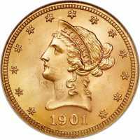  10 долларов 1866-1907 годов, Свобода, фото 1 