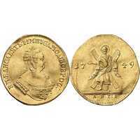  1 червонец 1749 года, Елизавета 1, фото 1 