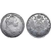  Полтина 1734 года, Анна Иоанновна, фото 1 