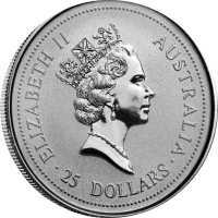  25 долларов 1996-1997 годов, Австралийская коала, фото 1 