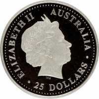  25 долларов 2000 года, Австралийская коала, фото 1 